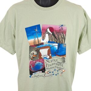 Nevada Regional Science Bowl T Shirt Mens Size Large Green 2010 Environment